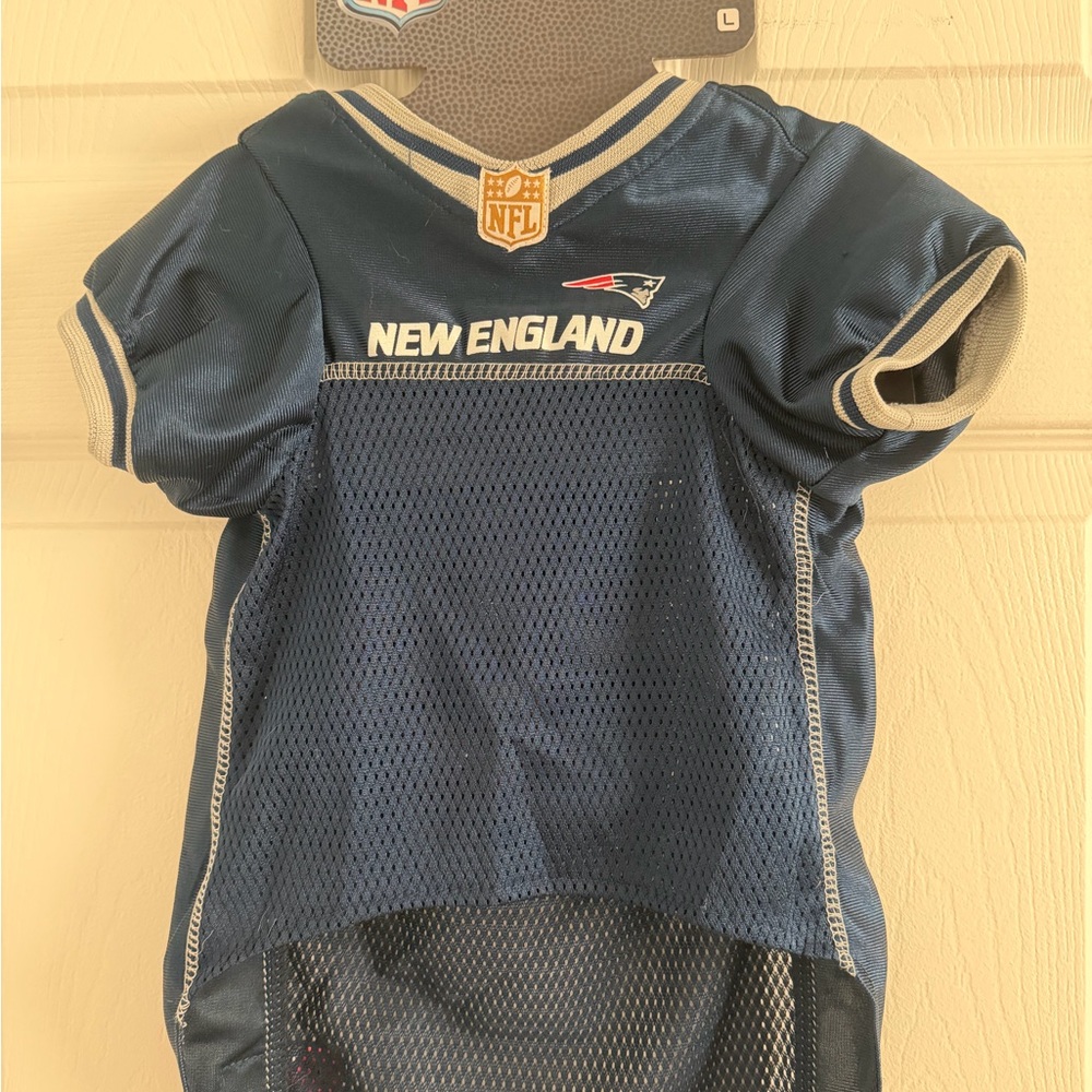 NFL Navy and Gray New England Dog or Cat Jersey